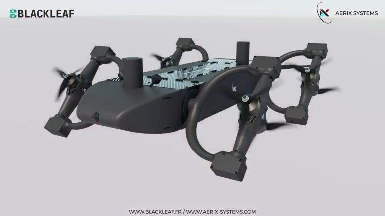 Dron AXS-μ1 firmy AERIX SYSTEMS z grafenowym systemem BLF SHIELD firmy BLACKLEAF – kadr z filmu